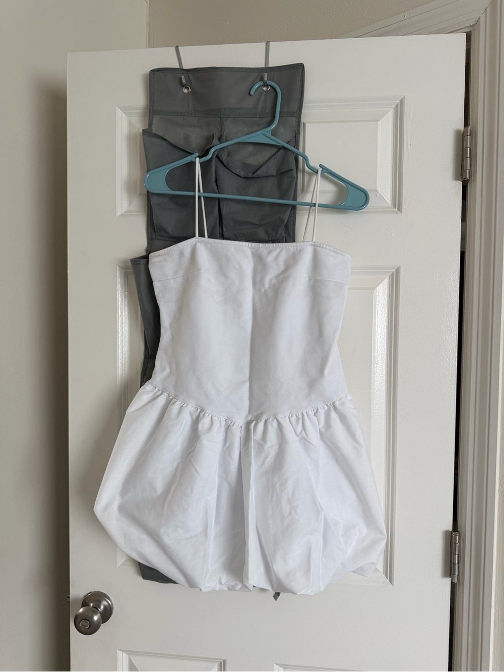 Girls White Bubble Skirt Dress - Classic Strapless Style